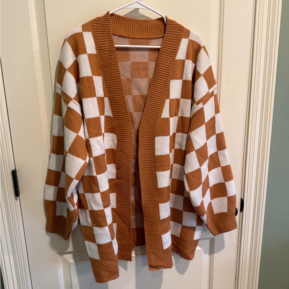 Checkered Women's Cardigan
